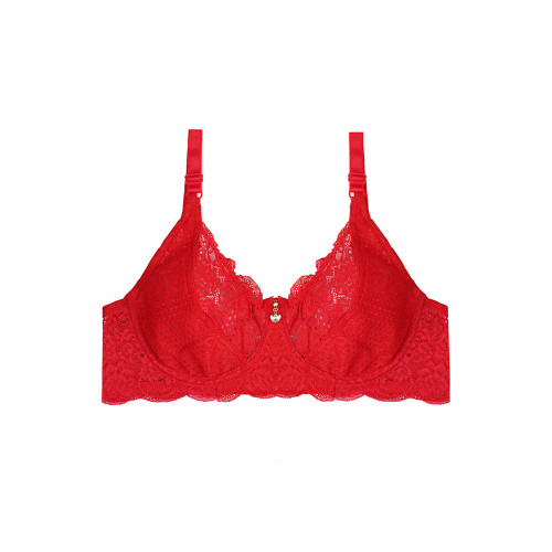 سوتین زنانه فنردار کاپ D طرح دانتل شیک