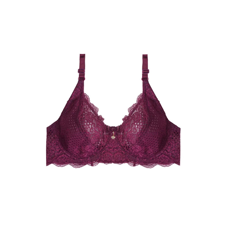 سوتین زنانه فنردار کاپ D طرح دانتل شیک