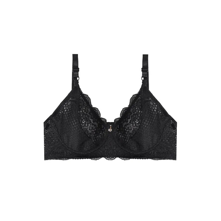 سوتین زنانه فنردار کاپ D طرح دانتل شیک