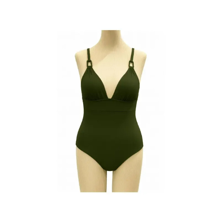 مایو زنانه یک تکه کاپ دار طرح اسلیپ جنس استرج