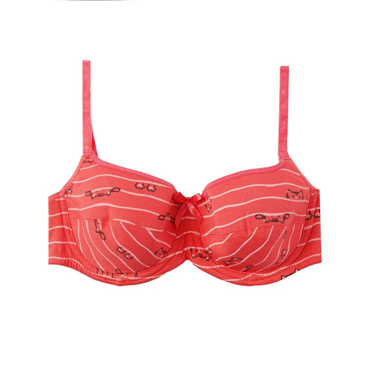 سوتین نخی اسفنجی کاپدار فنردار طرح فانتزی زنانه