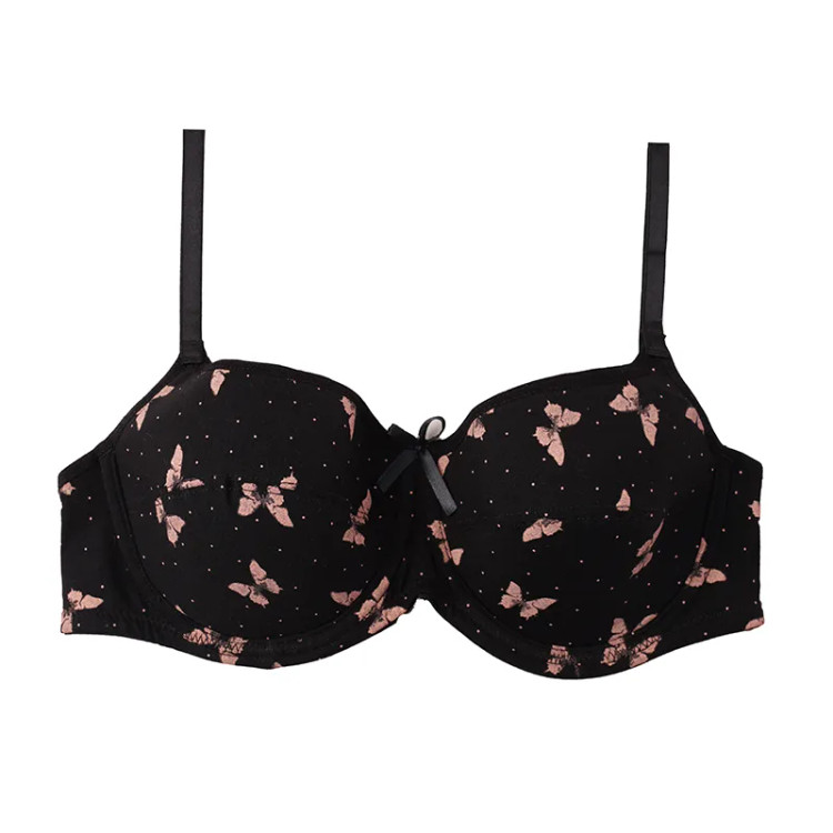 سوتین نخی اسفنجی کاپدار فنردار طرح فانتزی زنانه