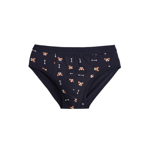 شورت نخی مردانه طرح سگ و استخوان مدل اسلیپ