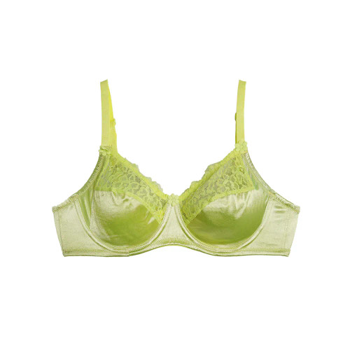 سوتین فنردار ساتن و تور زنانه سایز 75 تا 90