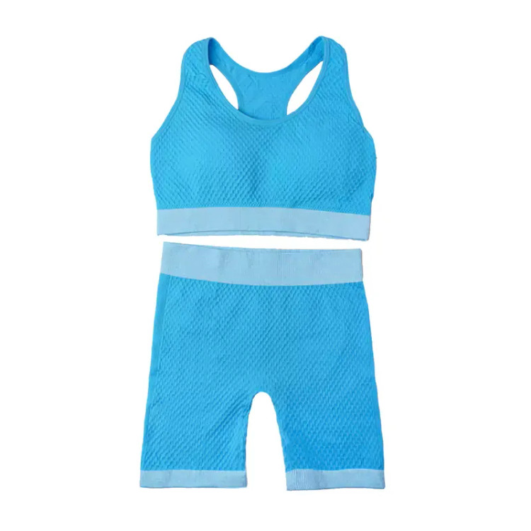 ست ورزشی زنانه نیم تنه و شورتک فانریپ کبریتی کاپ متحرک فری سایز