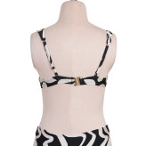 مایو زنانه دو تکه طرح دار فری سایز مدل اسلیپ جنس استرج