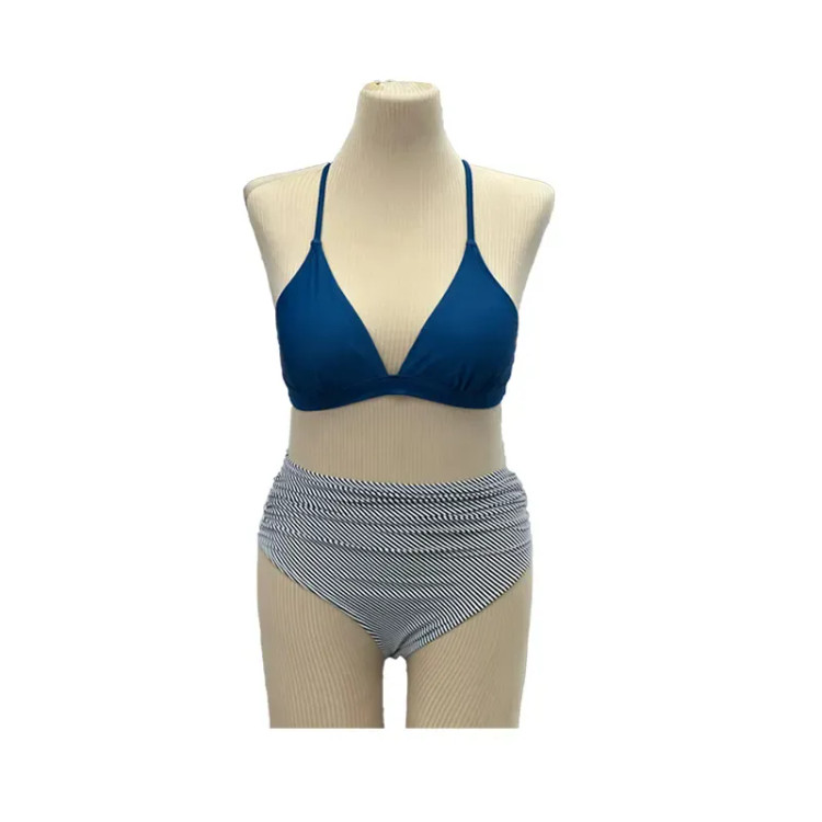 مایو زنانه دو تکه کاپ دار طرح دار مدل اسلیپ استرج سایز فری