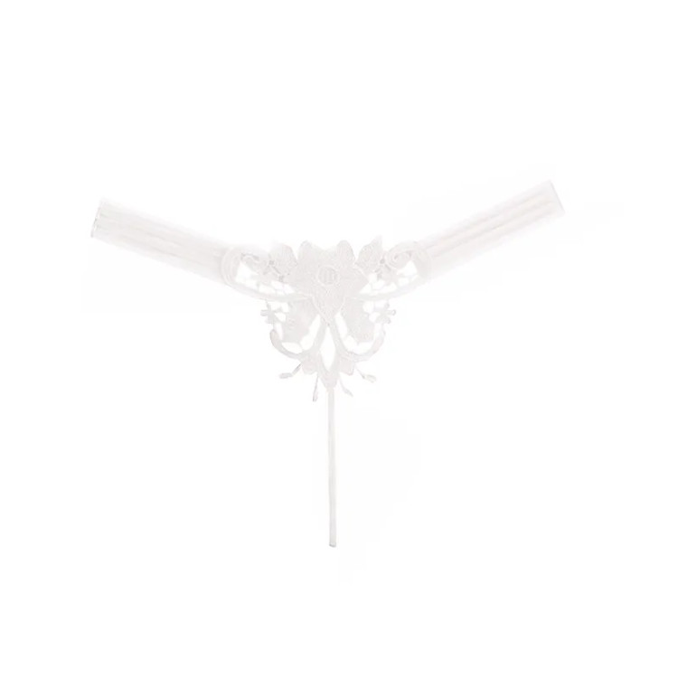 شورت لامبادا گیپور زنانه فری سایز طرح گل و پروانه با تزئین مروارید