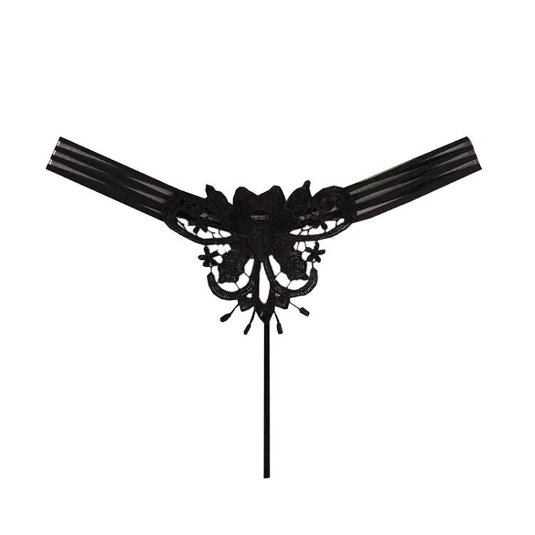 شورت لامبادا گیپور زنانه فری سایز طرح گل و پروانه با تزئین مروارید