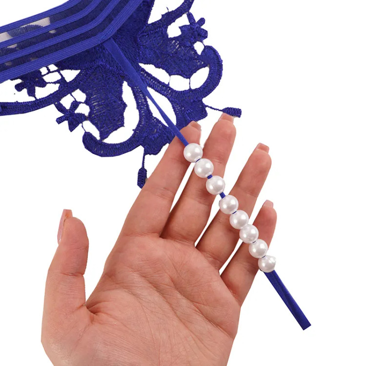 شورت لامبادا گیپور زنانه فری سایز طرح گل و پروانه با تزئین مروارید