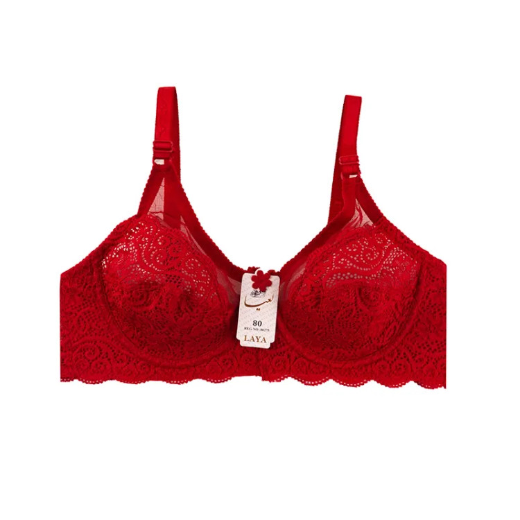 سوتین فنردار زنانه طرح دانتل با بند قابل تنظیم