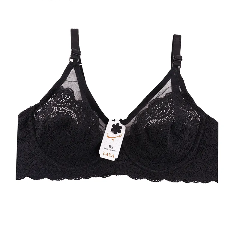 سوتین فنردار زنانه طرح دانتل با بند قابل تنظیم