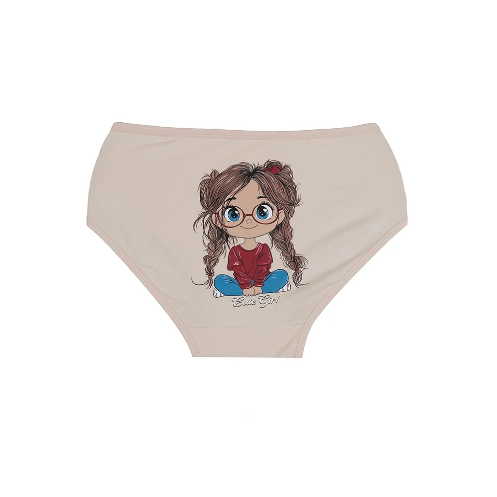 شورت نخی اسلیپ دخترانه طرح کیوت گرل سایز 2XL