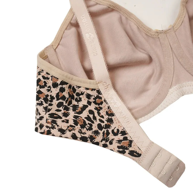 ست لباس زیر زنانه طرح پلنگی نخی فنردار اسلیپ پرسی