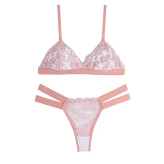 ست لباس زیر زنانه دانتل کاپ B مدل بکلس فانتزی بدون جک و فنر