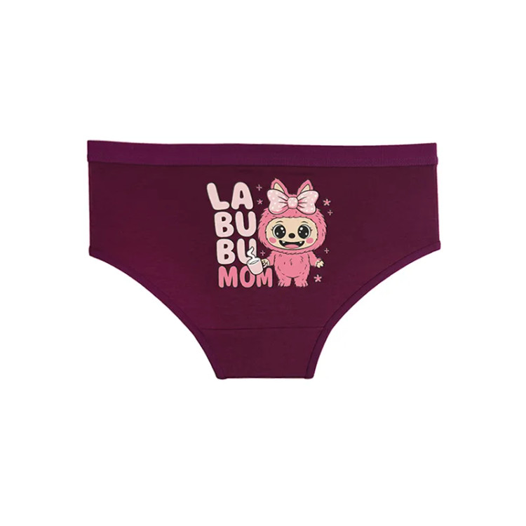 شورت نخی زنانه مدل اسلیپ طرح دار سایز L