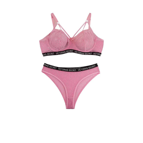 ست لباس زیر زنانه فنردار بکلس هارنس دار طرح دار سلندی