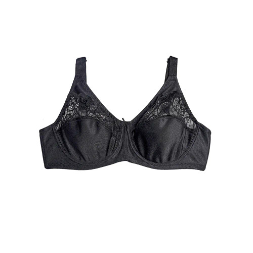 سوتین زنانه کاپ D فنردار با طرح توری و جمع کننده کناره ها