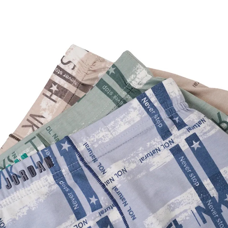 شورت نیم پا مردانه طرح دار لاکرا چاپ ژله ای سایز XL-2XL