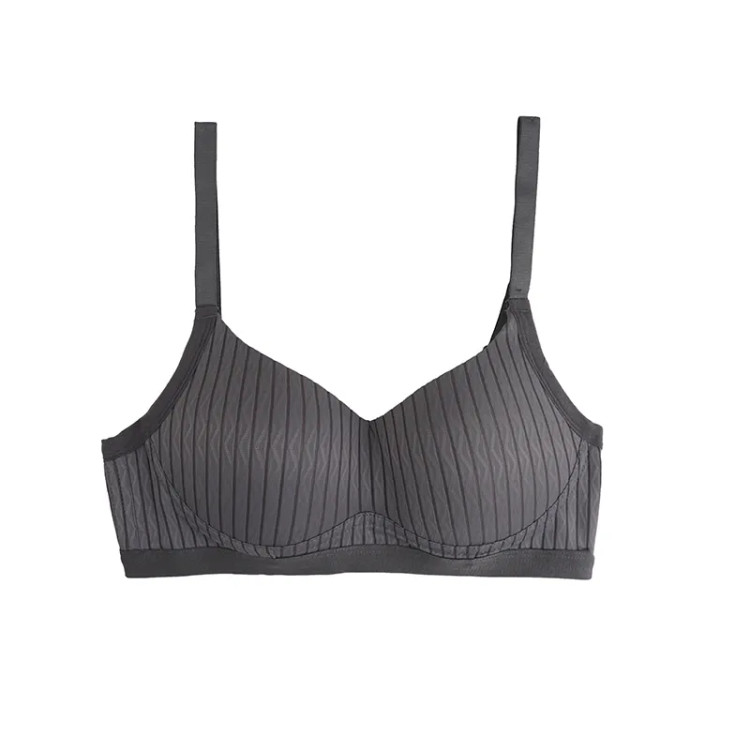 سوتین زنانه اسفنجی بدون فنر و کاپ با بند قابل تنظیم طرح دار