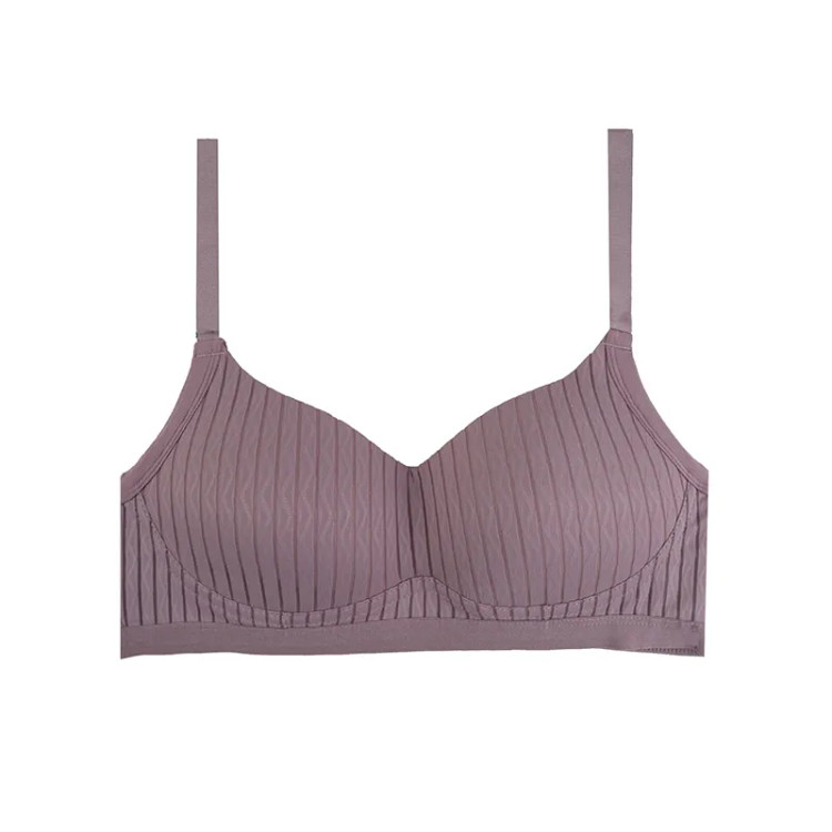 سوتین زنانه اسفنجی بدون فنر و کاپ با بند قابل تنظیم طرح دار