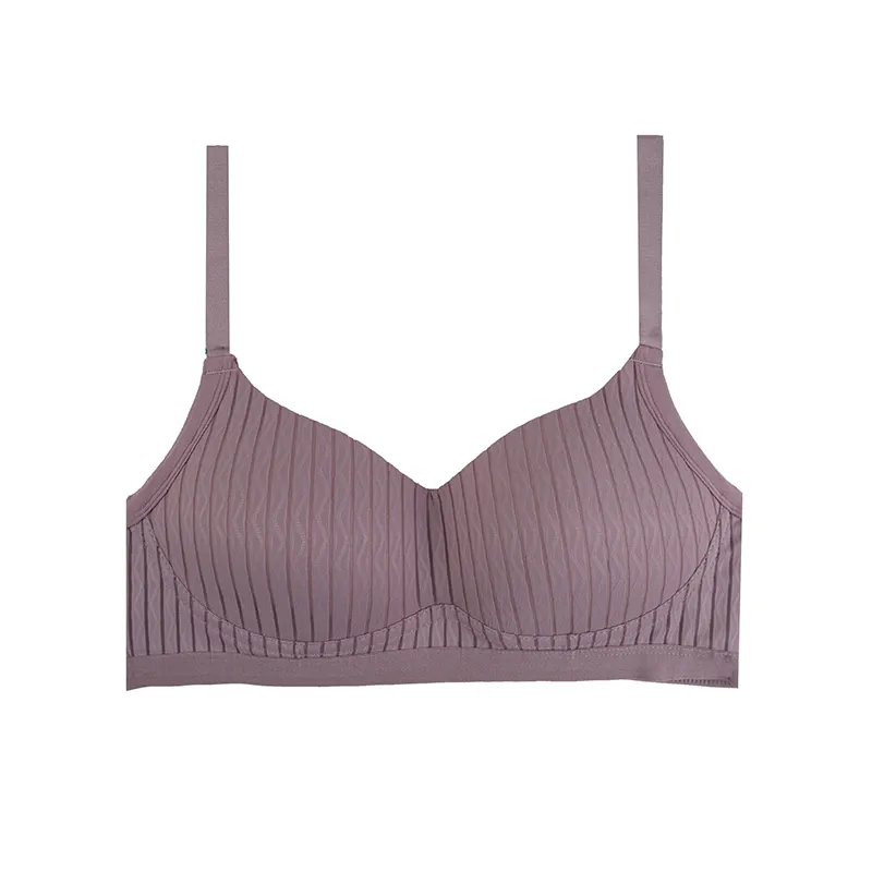 سوتین زنانه اسفنجی بدون فنر و کاپ با بند قابل تنظیم طرح دار