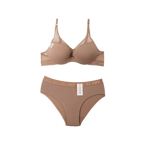 ست لباس زیر زنانه طرح دار اسفنجی جک دار فنردار کاپ B جنس تور و میکروفایبر