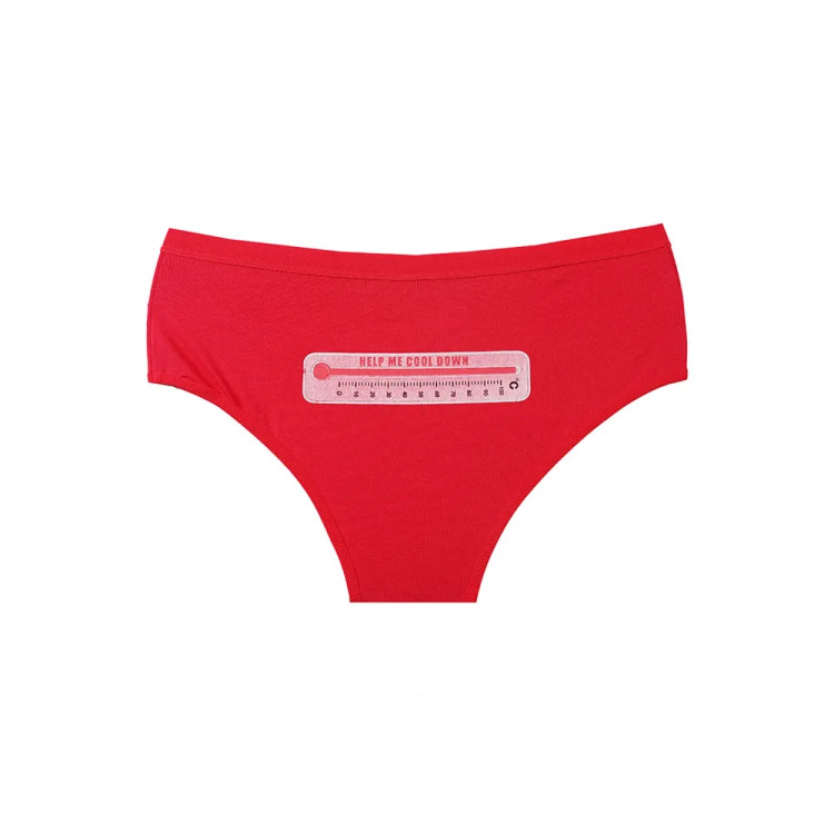 شورت زنانه نخ پنبه طرح دماسنج مدل اسلیپ فری سایز