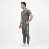 ست نیم زیپ مردانه شلوار گت دار و جیب زیپ دار ورزشی اسپرت