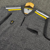 ست نیم زیپ مردانه شلوار گت دار و جیب زیپ دار ورزشی اسپرت