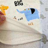 لباس نوزاد پسرانه و دخترانه طرح فیل و زرافه - ست 4 تکه پنبه ای - مناسب 0 تا 9 ماه