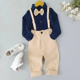 ست مجلسی ساسبند پسرانه 4 تکه عیدانه پیراهن شلوار ساسبند پاپیون 4 تا 12 سال