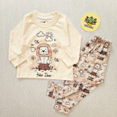 ست راحتی پسرانه و دخترانه طرح شیر و ابر | لباس خواب کودک پنبه ای