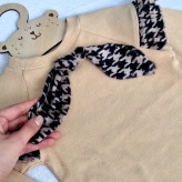 ست بلوز و دامن دخترانه طرح hounds tooth مخمل و فانریپ مناسب 2 تا 13 سال