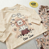 ست راحتی پسرانه و دخترانه طرح شیر و ابر | لباس خواب کودک پنبه ای