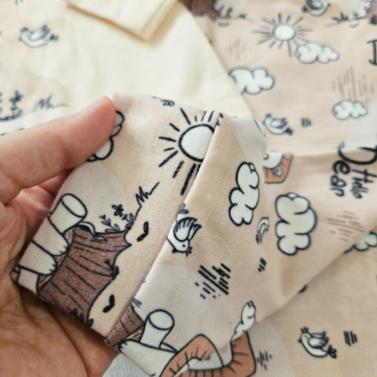 ست راحتی پسرانه و دخترانه طرح شیر و ابر | لباس خواب کودک پنبه ای