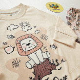 ست راحتی پسرانه و دخترانه طرح شیر و ابر | لباس خواب کودک پنبه ای