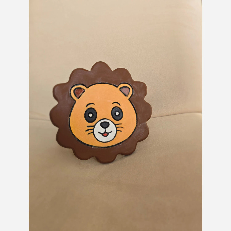 آویز چوبی طرح شیر برای اتاق کودک | دستگیره کابینت و کشو کودک