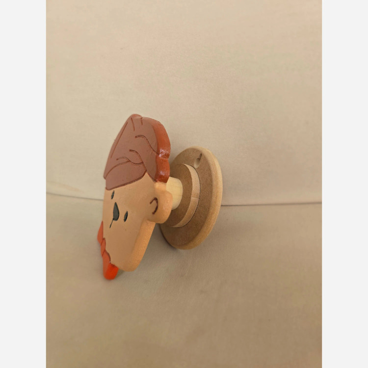 آویز چوبی طرح شیر برای اتاق کودک | دستگیره کابینت و کشو کودک