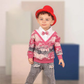 ست بلوز و پاپیون پسرانه طرحدار شیک مناسب 6 ماه تا 3 سال