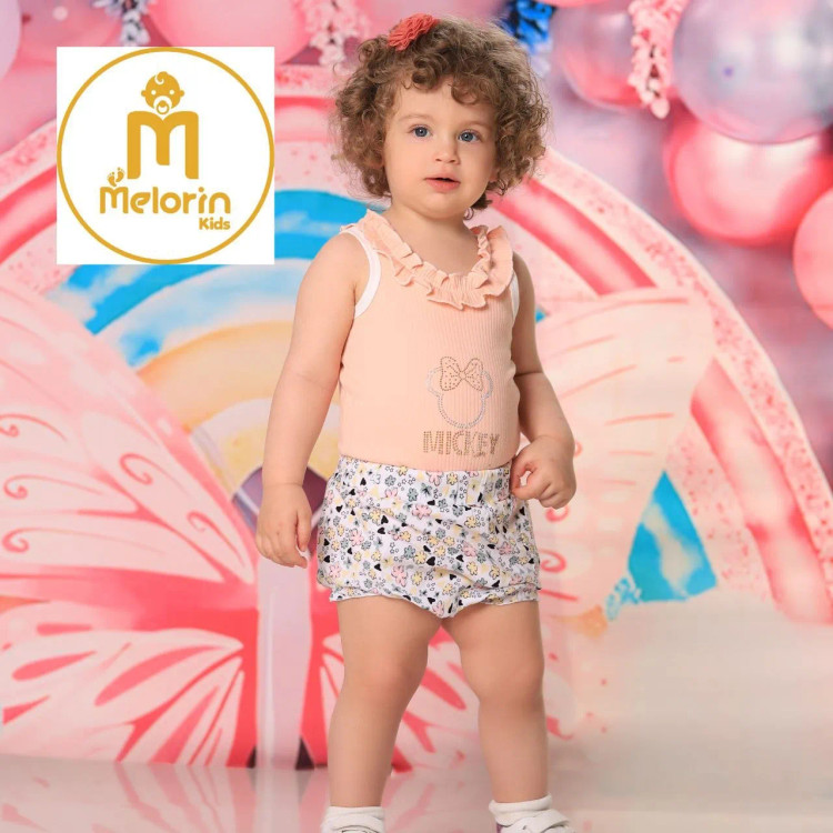 لباس دخترانه میکی موس طرح دار شیک تابستانی