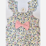 ست لباس دخترانه طرح گل و پاپیون | مناسب 6 ماه تا 2 سال