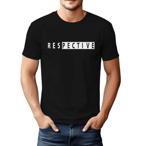 تی شرت آستین کوتاه مردانه طرح respect کد8674 جنس پنبه سوپر خنک چهار فصل