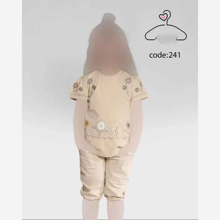 ست تاپ و شلوارک دخترانه جنس بلوز پنبه لاکرا و شلوارک کتان سایز 40 تا 55