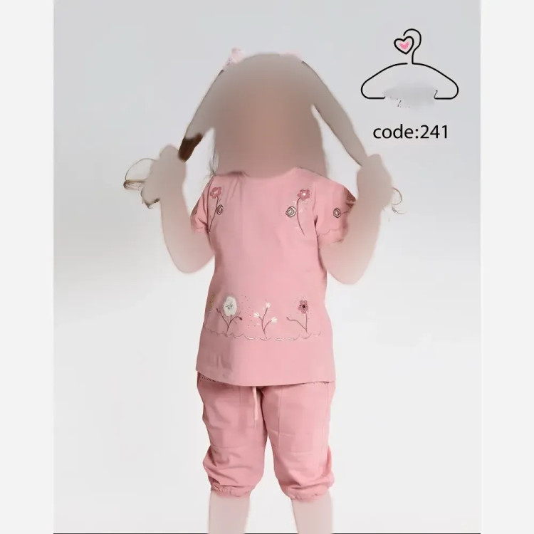 ست تاپ و شلوارک دخترانه جنس بلوز پنبه لاکرا و شلوارک کتان سایز 40 تا 55
