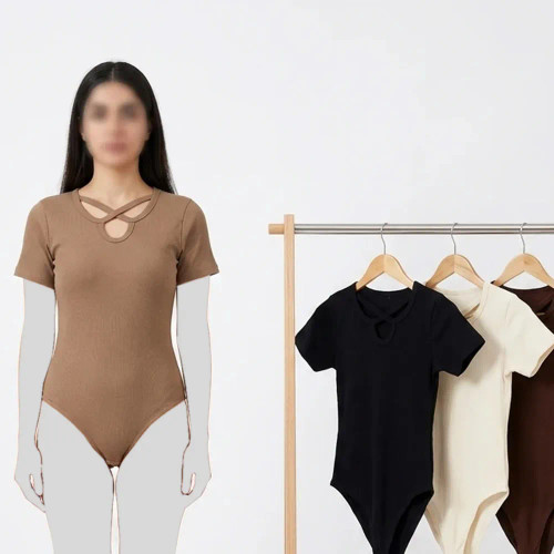بادی زنانه کبریتی کد 11525 فری سایز