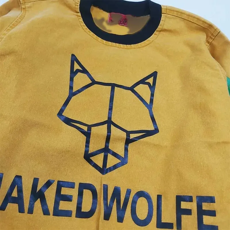 بلوز جین پسرانه سنگشور یقه گرد طرحدار کد 9951