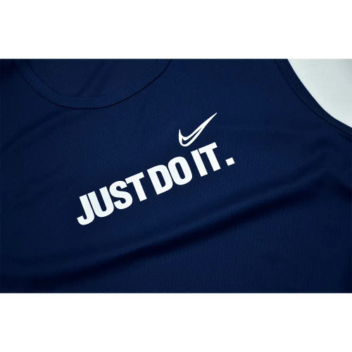 ست تاپ و شلوارک ورزشی مردانه JUST DO IT رنگ سرمه ای جنس فلامنت سوزنی