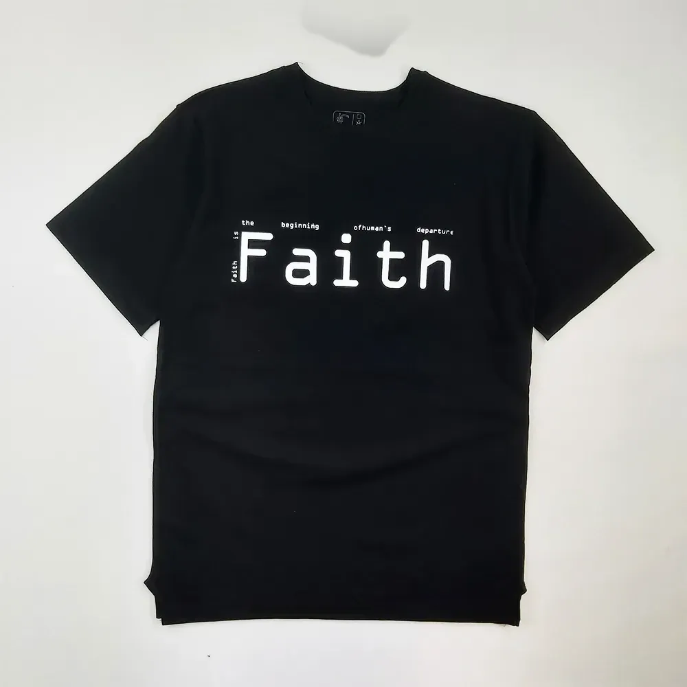 تیشرت مردانه یقه گرد پنبهای مدل FAITH کد 10261
