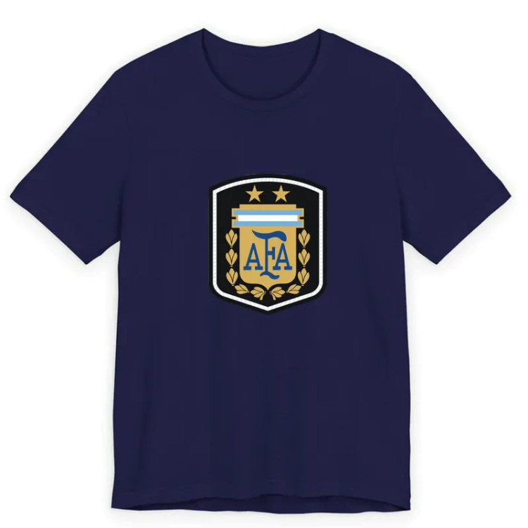 تیشرت آستین کوتاه مردانه یقه گرد طرح فوتبالی آرژانتین کد 394